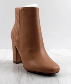 Bond 8 Women's Cross Stitch Heeled Ankle Booties