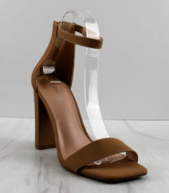 Alexis-1 Womens Opened Toe Heeled Single Strap Sandals -Bamboo Store 1b339f328f2ff52275035fa4fb498f87