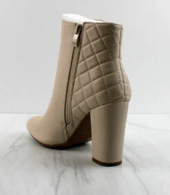 Bond 8 Women's Cross Stitch Heeled Ankle Booties -Bamboo Store 3bc0dc0ea5f6adecfce5c681519fbe27