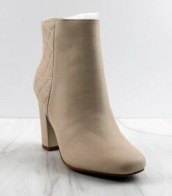 Bond 8 Women's Cross Stitch Heeled Ankle Booties -Bamboo Store 5c506de9c1191940057df66e068c41c3