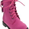 Cozy 91-1 Little Girls Lace Up BuckleCombat Boot -Bamboo Store 5fd6e00658efd8a703b27be88f279540
