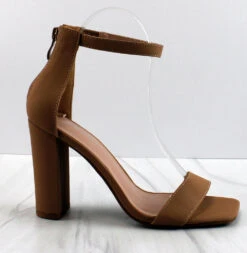 Alexis-1 Womens Opened Toe Heeled Single Strap Sandals -Bamboo Store 82546b49ad14643f4bf883be6be73275