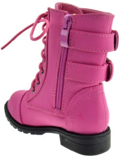 Cozy 91-1 Little Girls Lace Up BuckleCombat Boot -Bamboo Store 8a46856f8e3338c1281fea26b2da9ebf