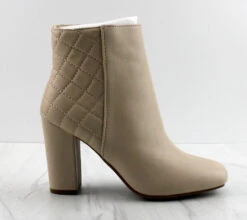 Bond 8 Women's Cross Stitch Heeled Ankle Booties -Bamboo Store 8f4eb3ce2576215374554e5e2f2c6c4d