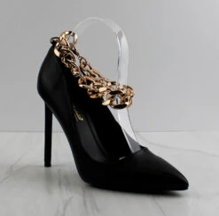 Condition 20 Women's Ankle Chain Pointed Toe Pumps