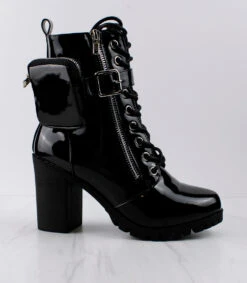 Forever Access 39 Women's Heeled Lace Upw/ Pouch Combat Boots -Bamboo Store Access 39 3