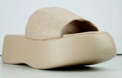 Agave 01 Women's Embossed Wide Band Platform Slides