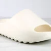 Agency 01 Womens Horizontal Grooved Outsole Slides -Bamboo Store Agency01White 1