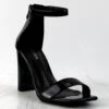 Alexis-9 Womens Single Band Block Heeled Sandals