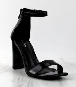 Alexis-9 Womens Single Band Block Heeled Sandals