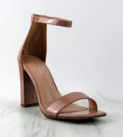 Alexis-9 Womens Single Band Block Heeled Sandals -Bamboo Store Alexis 9 8