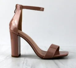 Alexis-9 Womens Single Band Block Heeled Sandals -Bamboo Store Alexis 9 9