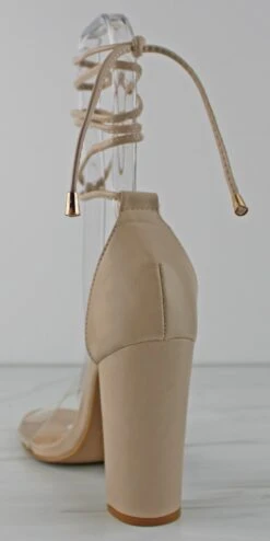 Forever Amber 12 Women's Thin Strap Wrap Up Dress Heeled Sandals -Bamboo Store Amber12 3