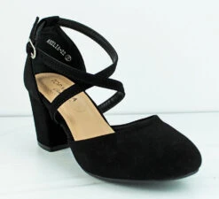 Amelia 22 Women's Closed Toe Strappy Block Dress Heels