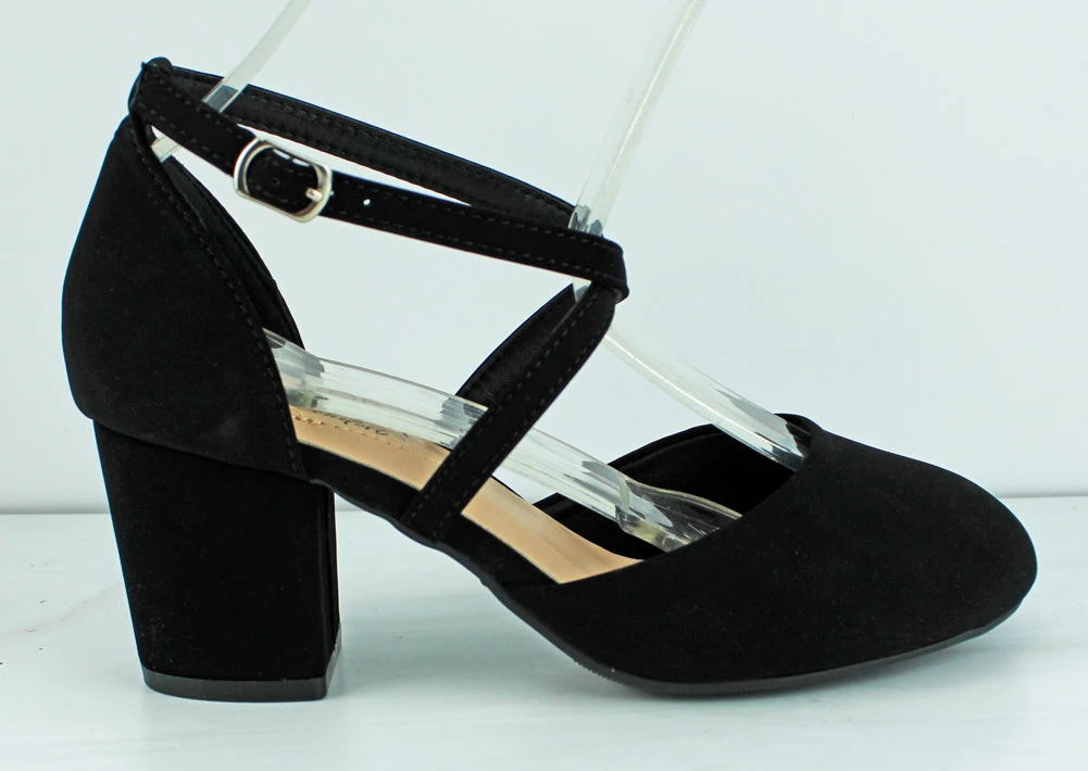 Amelia 22 Women's Closed Toe Strappy Block Dress Heels 4 Amelia 22 Women's Closed Toe Strappy Block Dress Heels - Image 2