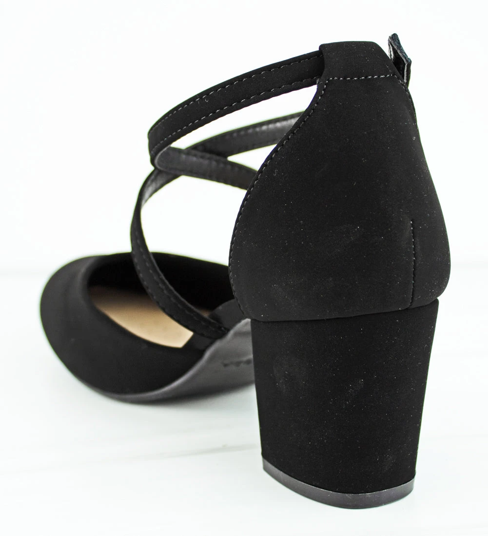 Amelia 22 Women's Closed Toe Strappy Block Dress Heels 5 Amelia 22 Women's Closed Toe Strappy Block Dress Heels - Image 3