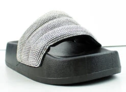 Amor 1 Women's Rhinestone Single Band Platform Slides