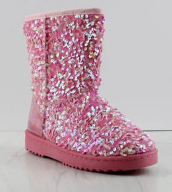 Forever Annie 42 Women's Sequined Mid Calf Shearling Slip OnBoots -Bamboo Store Annie 42 5