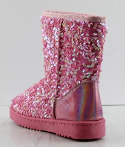 Forever Annie 42 Women's Sequined Mid Calf Shearling Slip OnBoots -Bamboo Store Annie 42 7