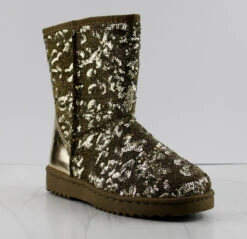 Forever Annie 42 Women's Sequined Mid Calf Shearling Slip OnBoots -Bamboo Store Annie 42 8