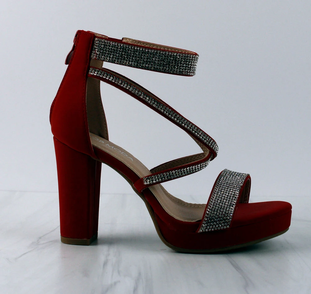 Asia 66 Women's Cross Strapped Platform Heeled Sandals 4 Asia 66 Women's Cross Strapped Platform Heeled Sandals - Image 2