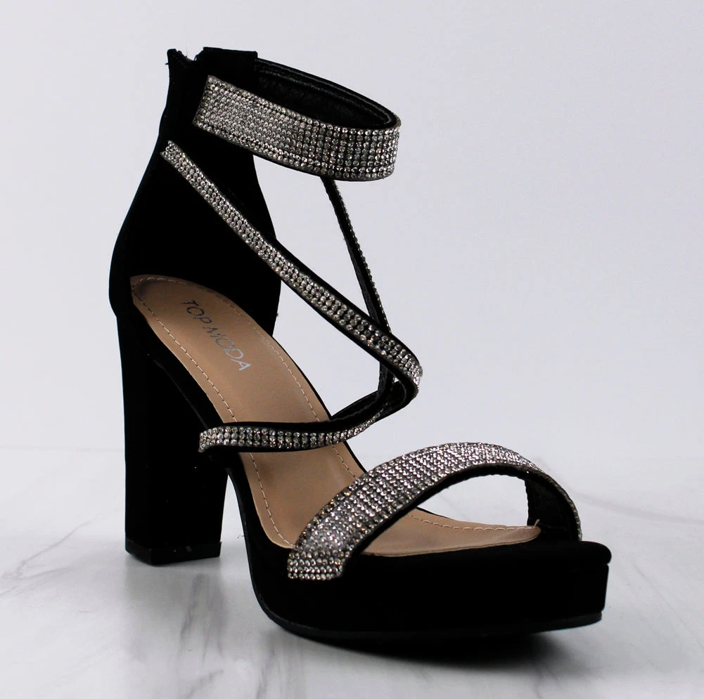 Asia 66 Women's Cross Strapped Platform Heeled Sandals 6 Asia 66 Women's Cross Strapped Platform Heeled Sandals - Image 4