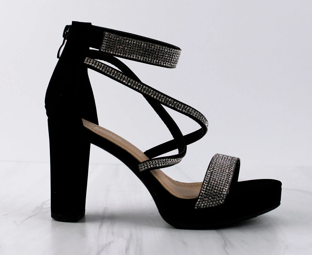 Asia 66 Women's Cross Strapped Platform Heeled Sandals 7 Asia 66 Women's Cross Strapped Platform Heeled Sandals - Image 5