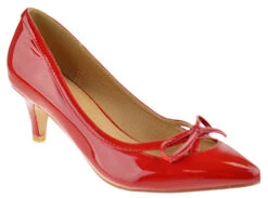 Forever Aubree 17 Womens Kitten Heel Pointed Toe Pumps -Bamboo Store Aubree17Red 1