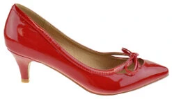Forever Aubree 17 Womens Kitten Heel Pointed Toe Pumps -Bamboo Store Aubree17Red 2