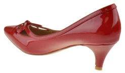 Forever Aubree 17 Womens Kitten Heel Pointed Toe Pumps -Bamboo Store Aubree17Red 3