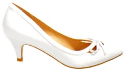 Forever Aubree 17 Womens Kitten Heel Pointed Toe Pumps -Bamboo Store Aubree17White 2