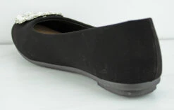 Aurora 1 Women's Square Rhinestone Round Toe Flats -Bamboo Store AuroraBlack 3