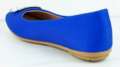 Aurora 1 Women's Square Rhinestone Round Toe Flats -Bamboo Store AuroraBlue 3