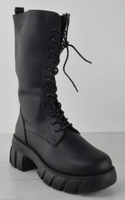 Forever Azusa 12 Women's Mid Calf Lace Up Platform Combat Boots