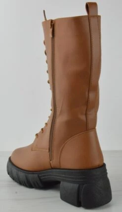 Forever Azusa 12 Women's Mid Calf Lace Up Platform Combat Boots -Bamboo Store Azusa12Tan 2 Copy