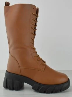 Forever Azusa 12 Women's Mid Calf Lace Up Platform Combat Boots -Bamboo Store Azusa12White 1