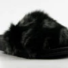 Base Designer Fur Strapped Slides -Bamboo Store BASEBLACK 2 Copy