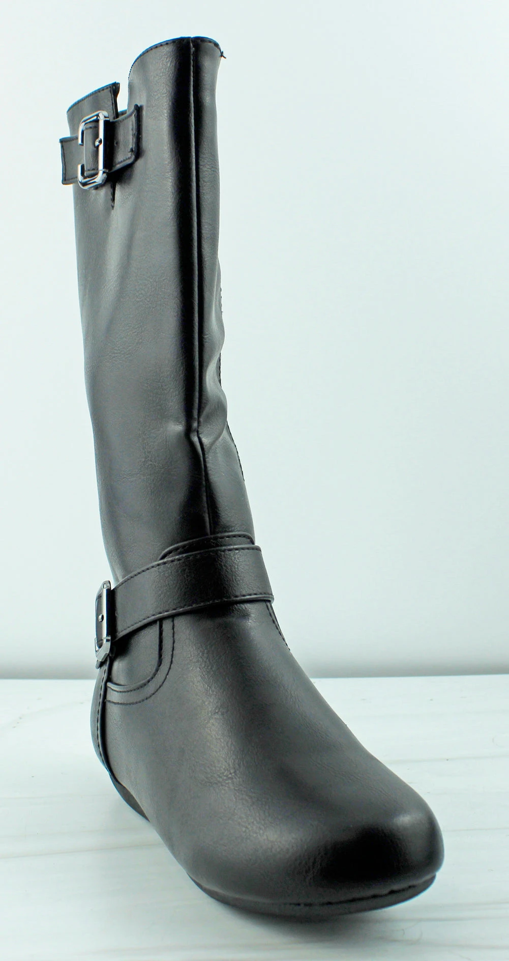 Bank 48k Little Girl's Double Buckle Flat Riding Boots 3 Bank 48k Little Girl's Double Buckle Flat Riding Boots