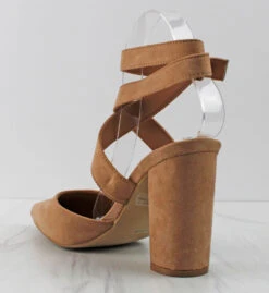 Bamboo Bellflower 51 Women's Ankle Strap W/ Open Back Pumps -Bamboo Store Bellflower 51 1 d96342bb f53c 45c2 88e5 2ae1f6ae6019