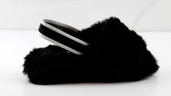 Ben 1K Girls Ultra Soft Furry Sling Back Slides -Bamboo Store Ben1KBlack 2