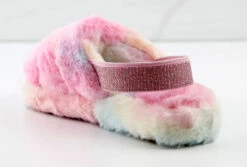 Ben 1K Girls Ultra Soft Furry Sling Back Slides -Bamboo Store Ben1KMulti 3