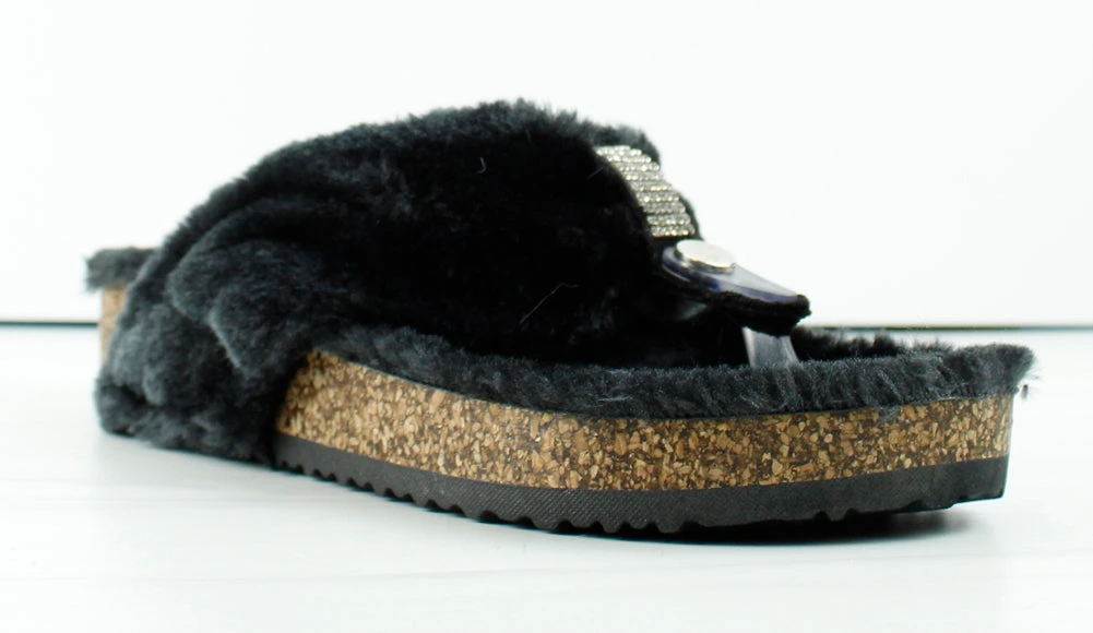 Forever Benefit 12 Womens Faux Fur Lined Thong Slides 3 Forever Benefit 12 Womens Faux Fur Lined Thong Slides