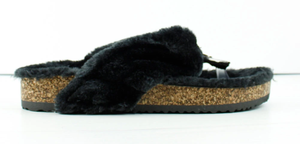Forever Benefit 12 Womens Faux Fur Lined Thong Slides 4 Forever Benefit 12 Womens Faux Fur Lined Thong Slides - Image 2