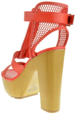 Benjamin 9 Womens T Strap High Heel Sandal -Bamboo Store Benjamin09Red 3