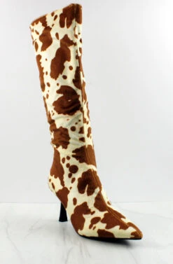 BETSY Cow Print MidHeeled Knee High Boots -Bamboo Store Betsy 2 7fc9dac8 eb08 45f7 9b33 dc7f3a472cc5
