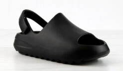 Bev Little Kids Detachable Ankle Strap Grooved Outsole Sandal Slides 29 Bev Little Kids Detachable Ankle Strap Grooved Outsole Sandal Slides -Bamboo Store BevBlack 1