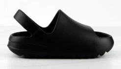 Bev Little Kids Detachable Ankle Strap Grooved Outsole Sandal Slides 30 Bev Little Kids Detachable Ankle Strap Grooved Outsole Sandal Slides -Bamboo Store BevBlack 2