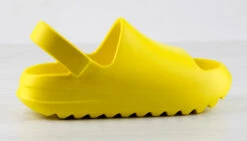 Bev Little Kids Detachable Ankle Strap Grooved Outsole Sandal Slides 21 Bev Little Kids Detachable Ankle Strap Grooved Outsole Sandal Slides -Bamboo Store BevYellow 2