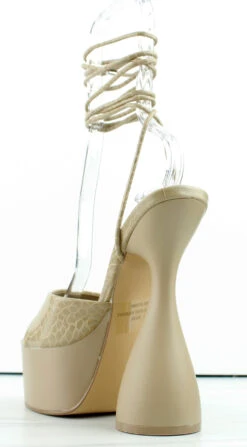 Bite Me Womens Platform Cylinder Wrap Up Sandals -Bamboo Store BiteMe 3