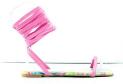 Bamboo Block 71 Womens Square Toe Wrap Up Flat Sandals -Bamboo Store Block71 1